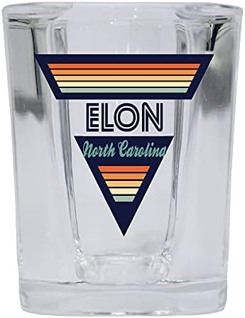 R e R Importam Elon Carolina do Norte 2 onças de Liquor Base Shot Glass Retro Design