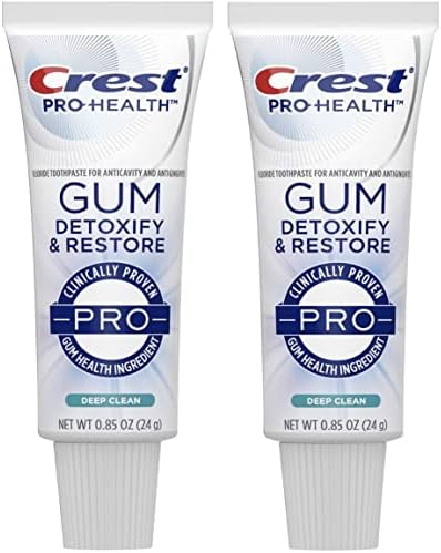 Crest Gum Detoxify & Restore Pro dente creme de dente, Cleean Deep 0,85oz - pacote de 24