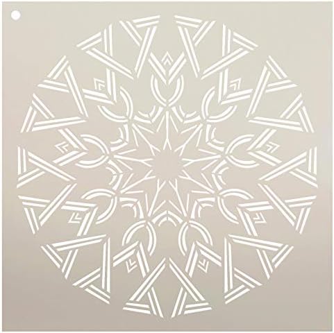 Mandala - Deco - Estêncil completo por Studior12 | Modelo Mylar reutilizável | Use para pintar sinais