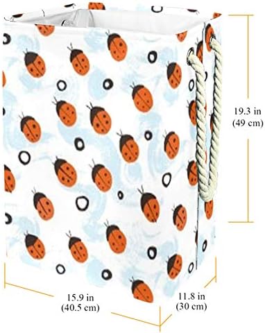 Indicador Ladybug Circle 300d Oxford PVC Roupas à prova d'água cesto de lavanderia grande para cobertores