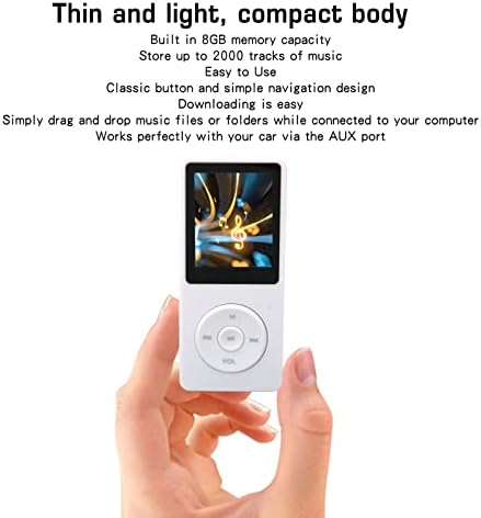 MP3 Player / MP4 Player, Music Player com capacidade de memória de 8 GB, portátil HiFi Lossless Sound