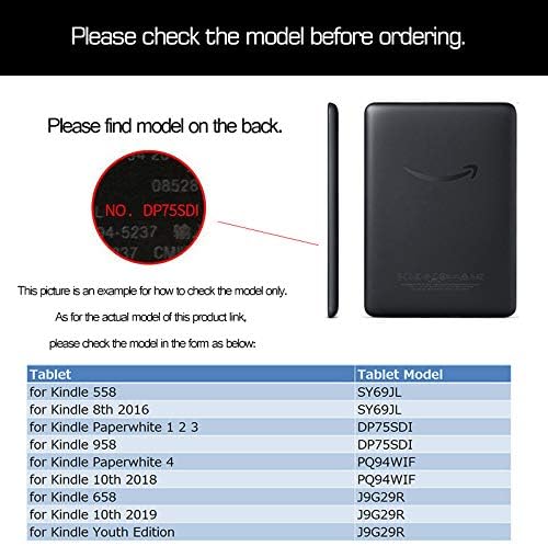 Wunm Studio para Kindle 8 Case Ultra Slim Smart Leather Protective Case para Kindle 8. Generation