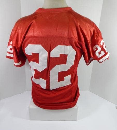 No início dos anos 90, San Francisco 49ers 22 Game usou Red Jersey 48 DP32925 - Jerseys usados ​​na NFL não assinada