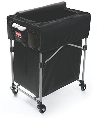 Rubbermaid Comercial Products, Capa para Bushel X-Cart 4-Cart dobrável com líderes de acesso rápido