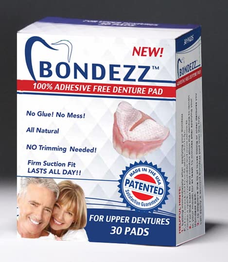 Almofadas de prótese de dentaduras livres de adesivo de Bondezz | Prótese superior | 30 pacote