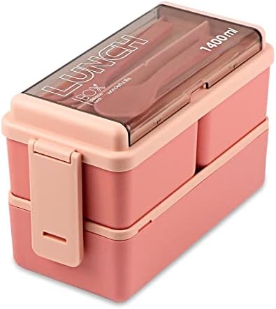 Bentomoment Bento Box Lunch Box, 2 Compartamentos de 2 Compartamentos Recipientes de almoço para adulto,