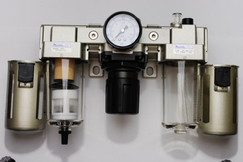Dreno automático FRL Filtro/regulador/lubrificador 3/8 NPT 4000 L/min com medidor