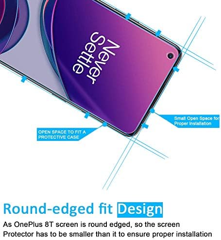 New'c [3 pacote projetado para vidro temperado de protetor de tela OnePlus 8t
