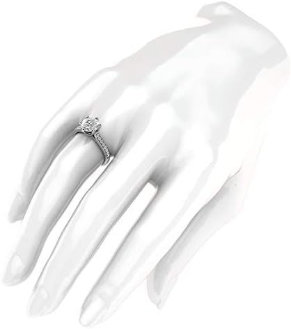 14K White Gold 2 Carats Classic Classic 6-Prong simulou diamante ou moissanita anel de noivado Stones