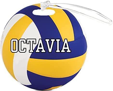 Volleyball Octavia personalizável 4 polegadas reforçada Bagagem de bagagem de bagagem Adicione qualquer número ou qualquer nome de equipe