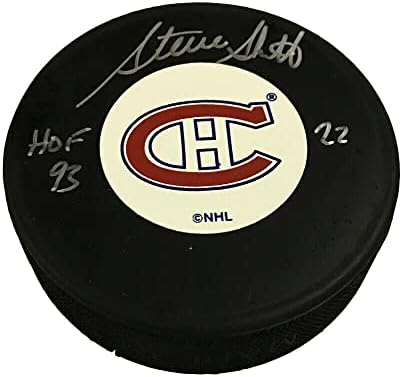Steve Shutt assinou o Montreal Canadiens Puck - Hof - Pucks Autografado NHL