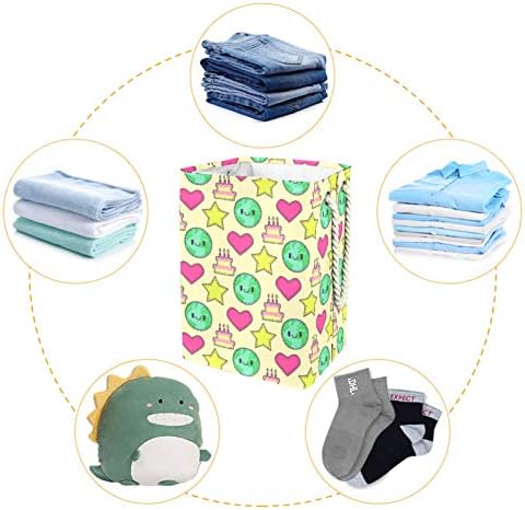Deyya Star Heart Bolo de lavanderia cesto cesto alto dobrável para crianças adultas meninos adolescentes meninas