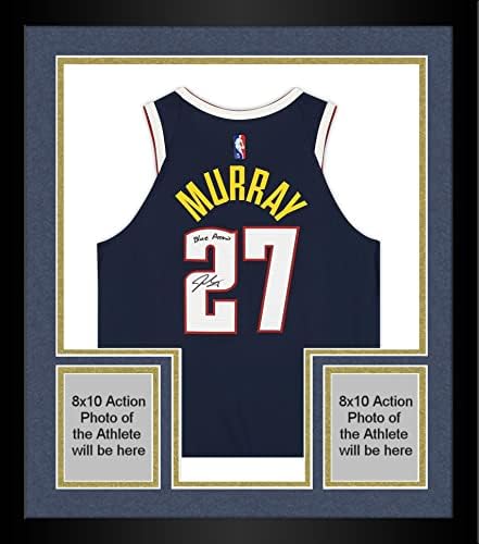 Jamal Murray Denver Nuggets Marinha autografada Nike 2021-2022 Jersey autêntica do ícone com inscrição Blue Arrow