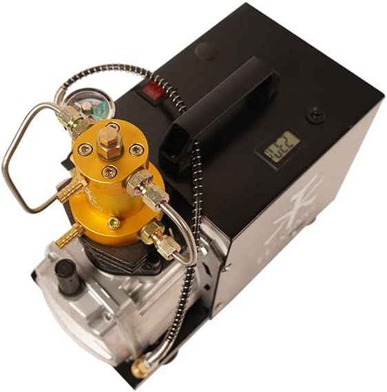 Smoking PCP Air Compressor, compressor de mergulho 4500PSI/30MPA/300BAR, compressor elétrico de pressão ajustável com sistema de resfriamento duplo de água/ventilador para rifle de ar PCP, carregamento do tanque de mergulho
