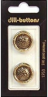 Buttons de endro 20mm 2pc haste de ouro antigo