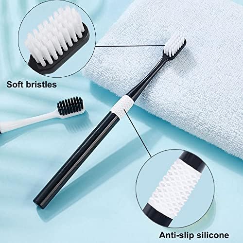 Escovas de dente hogrel com tampas de poeira compactas compactas escovas de dentes macias para