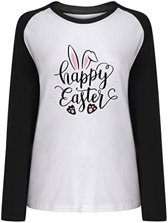 Engraçado Feliz Páscoa Pripa Prinha Sweotshirts for Women Bunny Graphic Slova Longa Pullover 2023
