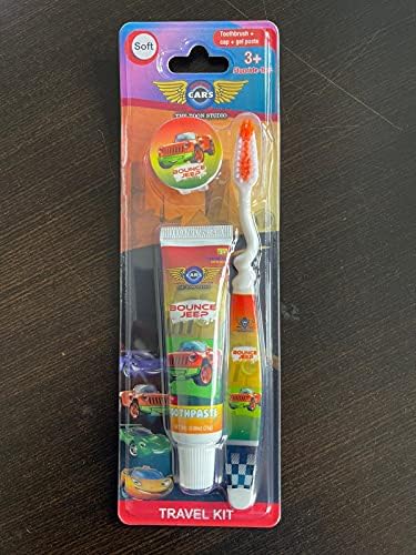 A escova de dentes infantis do Toon Studio com boné, kit de viagem macia