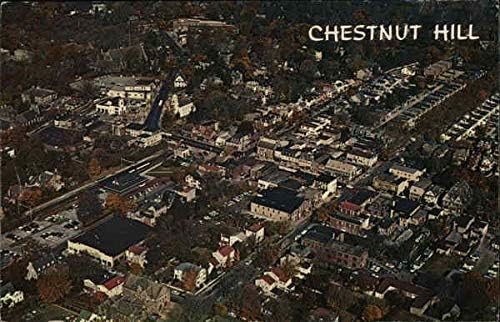 Vista aérea de Chestnut Hill Philadelphia, Pensilvânia PA original Vintage Post cartão
