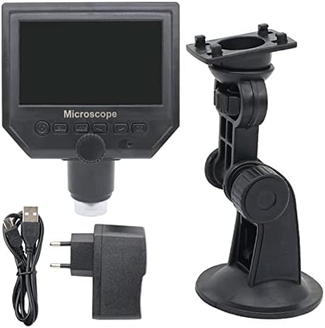 Kit de acessórios para microscópio DEIOVR para adulto, microscópio digital USB 600x 3,6MP 4,3 polegadas