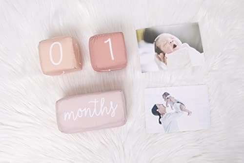 Little Pear Plush Milestone Blocks, Baby Month Pluxh Blocks, Presente de Moms Novos e Esperando,