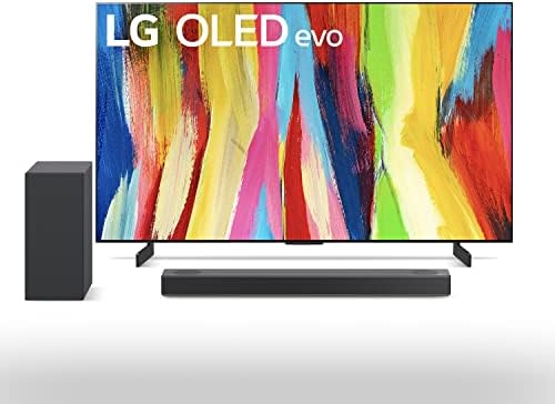 LG C2 Series de 65 polegadas OLED EVO SMART TV SMART OLED65C2PUA, 2022-TV 4K de AI, barra de som interno