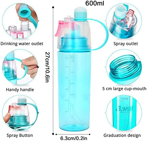 Garrafa de água aeiofu com marcas de tempo grande garrafa de água esportes garrafa de bebida protetora de água