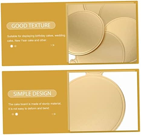 Besportble 200 Sheets Cake Base Golden Paper Tiramisu Pad Pad