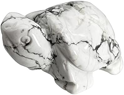 Estátua de tartaruga de pedra esculpida à mão HSLUTIEE, Tartaruga de Cristal, estatuetas de pedra da tartaruga cristal