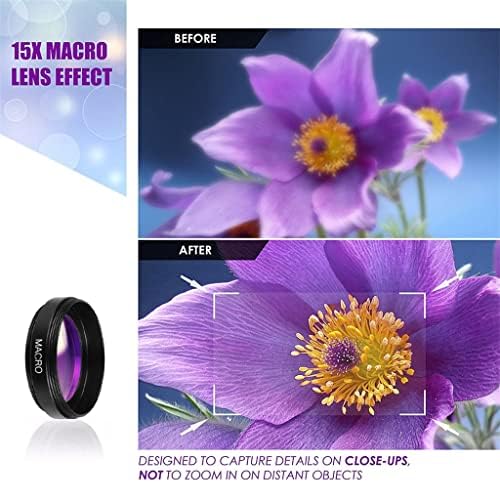 Kit de lente de lesão por telefone Walnuta 0,45x super angular e 12,5x Super Macro Lens HD Camera Lentes para