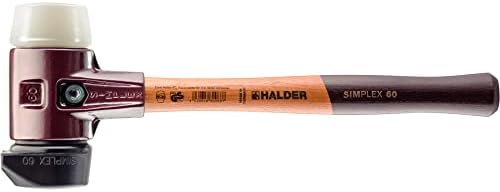 Halder EUA - Mallet simplex com nylon e inserções de borracha preta stand -up