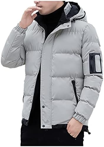 Jackets Ymosrh para Men Casual Zipper Pocket Down Jacket, além de casacos de casaco espessado tops de casacos