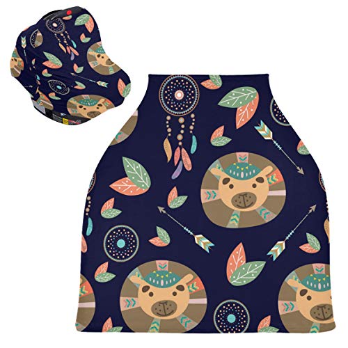 Bear estilo tribal Capas de assento de bebê - lenço de amamentação, carrinho de compras, dossel de carro de