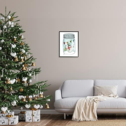 Stuell Industries Noel Phrase Snowman Christmas Tree in Country Jar, projetado por Livi Finn Black