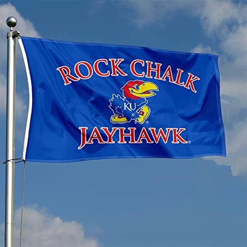 Kansas Rock Chalk Ku Universidade Grande bandeira da faculdade