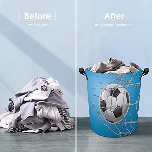 Bola de futebol de bola de futebol cesto de cesta de cesto de lavagem de lata de armazenamento colapsível alto com alças