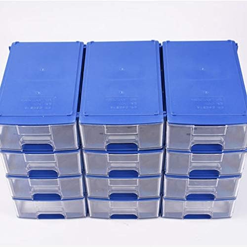 CABILOCK SHOE STAPORTE BIN 2PCS Peças plásticas Caixas de armazenamento de armazenamento Caixas de armazenamento com compartimentos Estilo de gaveta empilhável Para componentes itens pequenos
