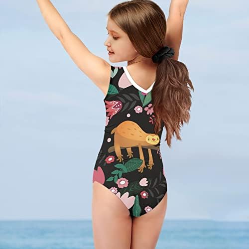 Salabomia maiô de traje de praia elástica de roupas de banho para meninos de 3 a 14 anos, uniforme de dança