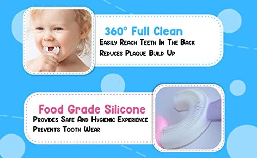 Bitemax 2 embalagem infantil em forma de U de dentes em forma de U WHOL MUITO 360 ° LIMPOR - CABULHA DE SILUGE SOFT SIFL