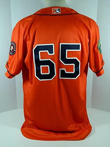 2017 Greeneville Astros 65 Game usou Orange Jersey DP08087 - Jerseys MLB usada