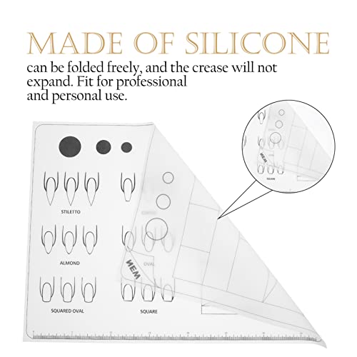 Solustre Acrílico Treinamento de unhas Prática de unhas de unhas Placa de design de placa de silicone folha de