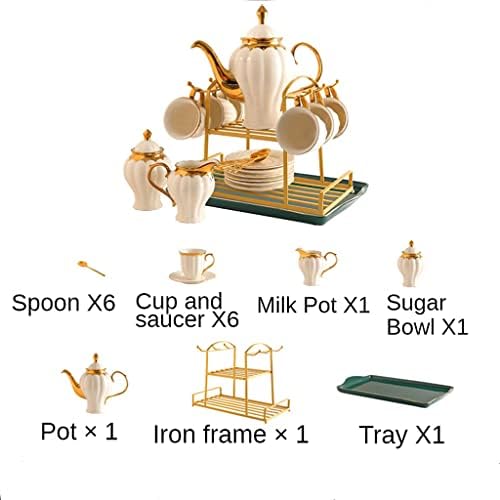 TJLSS Pumpkin Texture Inclado a osso China Conjunto de café Conjunto de chá