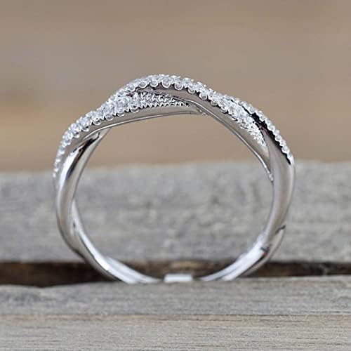 1 PCS anel de strass para minha filha Ring Ring Twist Twist Ring Shape Ring Ring Ring Ajuste ajustável