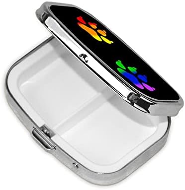 Caixa de mini -comprimido da Praça Praça do Pride Praça Gay com Mirror Travel Friendly portátil