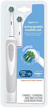 Escova de dentes recarregável com com cabeças de pincel limpo de ação e carregador
