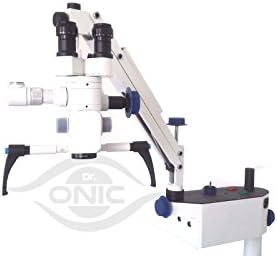 Microscópio dental de montagem na parede 3 etapas, binóculos inclináveis ​​de 0-180 °