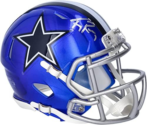 Tony Romo Dallas Cowboys autografou Riddell Flash Speed ​​Mini Capacete - Mini Capacetes Autografados