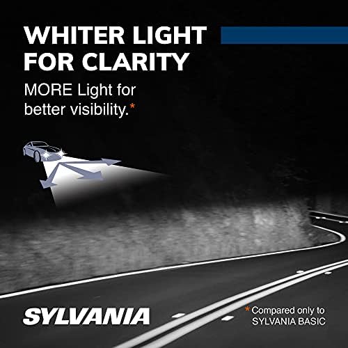 Sylvania - 9006 Silverstar - Lâmpada de farol de halogênio de alto desempenho, viga alta, viga baixa e lâmpada
