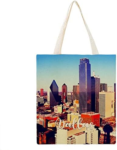 Dallas Canvas Tote City Randmark Bulk Shopping Bag Tote Tote