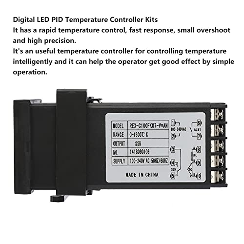 Termostato FTVogue, controlador de temperatura digital, AC110V-240V, Alarm Rex C100 Digital LED Controlador de